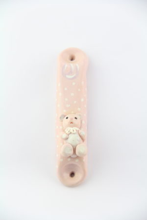Pink Bear Mezuzah