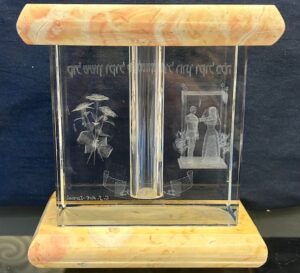 Marble and Glass Wedding Shard Holder