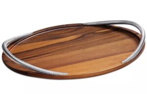Nambe Braided Wooden Tray