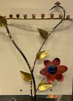 Gary Rosenthal Flower and Leaf Menorah